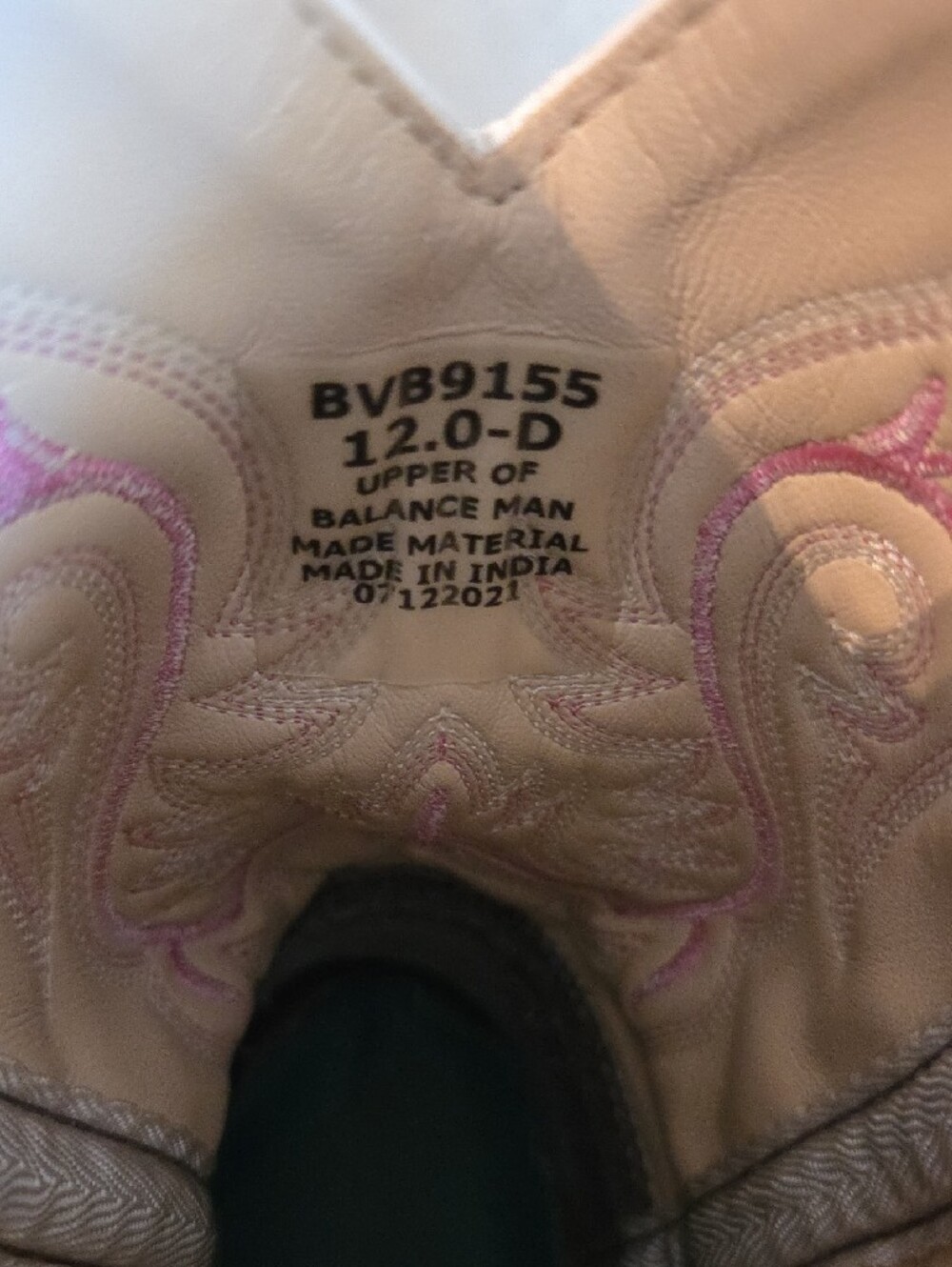 Shyanne Tan Kids Cowboy Boots with Pink Stitching - Picture 2 of 3